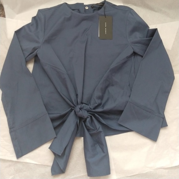 Zara Tops - *Final Sale!!* Zara Woman Front Knot Top Blouse.